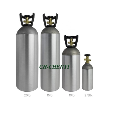 Κύλινδρος αλουμινίου CO2 ενυδρείου με βαλβίδα CGA320 για βαρέλι μπύρας